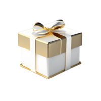 golden Geschenk Box ai generiert png