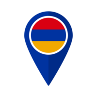 bandeira do Armênia bandeira em mapa identificar ícone isolado azul cor png