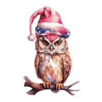 watercolor owl clipart,generated ai. png