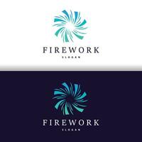 Firework Logo, Modern Abstract Design Simple Colorful Spark, Vector Template Illustration