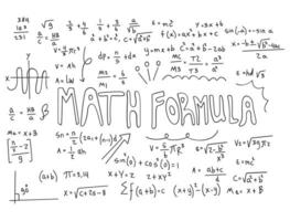 ilustración realista del fondo de la pizarra de matemáticas vector