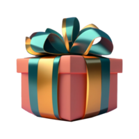 merry christmas gift box Ai generative png