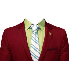 Red Suit Blazer for boys. Art clothing design company by AI Generative png