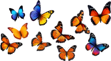 kleurrijk vlinder clip art voor decoratie. ai-gegenereerd. png