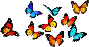 colorato farfalla clipart per decorazione. ai-generato. png