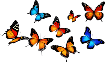 Colorful butterfly clipart for decoration. AI-generated. png