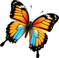 Colorful butterfly clipart for decoration. AI-generated. png