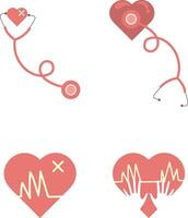 World Heart Day Icon Set. With Simple Design. Isolated Vector Icon.