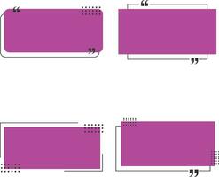 Modern Text Box With Geometric Shape. Vector Icon Set.