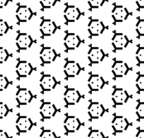 Black seamless abstract pattern. Overlay for background and backdrop. Ornamental design. PNG graphic illustration with transparent background.