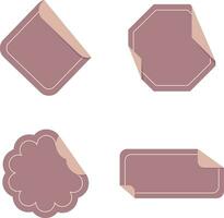Collection of Peeling Sticker Label. Isolated Vector