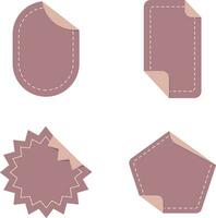 Collection of Peeling Sticker Label. Isolated Vector