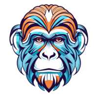 Monkey Head Clipart - Ai Generative png