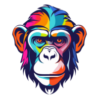 Monkey Head Clipart - Ai Generative png