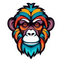 Monkey Head Clipart - Ai Generative png
