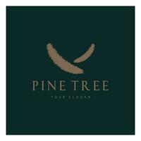 simple pine or fir tree logo, evergreen. for pine forest, adventurers, camping, nature, badges and business vector