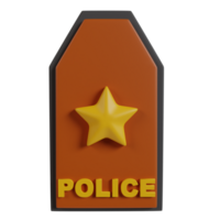 polis avdelning 3d ikon framställa ClipArt png