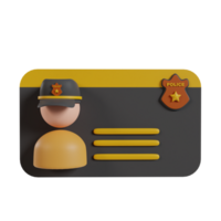 policía Departamento 3d icono hacer clipart png