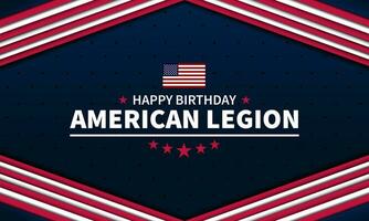 Happy Birthday American Legion Background Vector Illustration