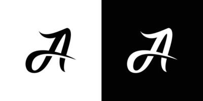 letra un monograma vector logo diseño