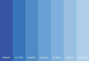 Blue Gradient Color Palette vector