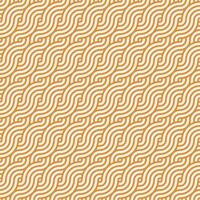 Orange seamless geometric japanese circles swirls and waves pattern vector