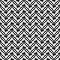 negro y blanco sin costura resumen geométrico japonés círculos líneas y olas modelo vector
