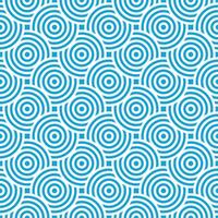 Blue and white seamless japanese style intersecting circles spiral pattern vector
