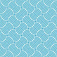 azul y blanco sin costura japonés estilo intersectando círculos espiral modelo vector