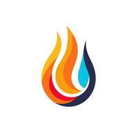 Gas refinery filled colorful logo. Reliability business value. Steady flame abstract icon. Design element. Created with artificial intelligence. Ai art for corporate branding, marketing vector