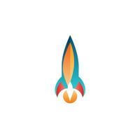 Software development startup filled colorful logo. Rocket launch simple illustration, Innovation business value. Design element. Created with artificial intelligence. Ai art for corporate branding vector