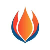 Gas company filled gradient logo. Reliability business value. Steady flame abstract icon. Design element. Created with artificial intelligence. Ai art for corporate branding, website vector