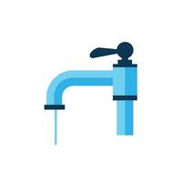 Water utility company filled blue logo. Efficiency business value. Water tap simple icon. Design element. Created with artificial intelligence. Ai art for corporate branding, website vector