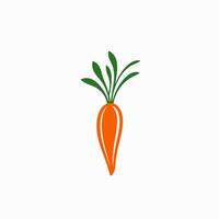 Catering service filled colorful logo. Meal prep. Carrot symbol. Design element. Created with artificial intelligence. Friendly ai art for corporate branding, salad bar, retail store, food market vector