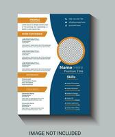 resume portfolio and cv template job application design template vector