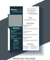 resume portfolio and cv template job application design template vector