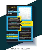 digital marketing flayer and banner design template vector