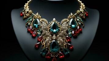 Lush circus jewelry designs sparkle in ruby red emerald green and gold photo