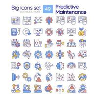 2D editable icon representing predictive maintenance, isolated vector, multicolor thin line illustration. vector