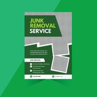 Junk Removal Service Flyer Design Template vector