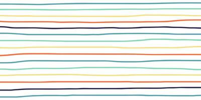 Hand drawn colorful horizontal stripes seamless pattern. Creative background for children. Vector illustration