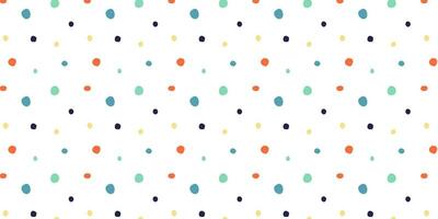Hand drawn colorful dot seamless pattern. Creative background for children. Vector illustration
