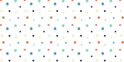 Hand drawn colorful dot seamless pattern. Creative background for children. Vector illustration