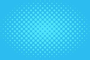 Halftone background pattern in comic style. Blue wallpaper with radial halftone. Vector illustration