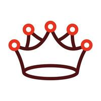 Crown Vector Thick Line Two Color Icons For Personal And Commercial Use.