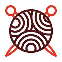 Knitting Vector Thick Line Two Color Icons For Personal And Commercial Use.