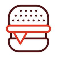 Burger Vector Thick Line Two Color Icons For Personal And Commercial Use.