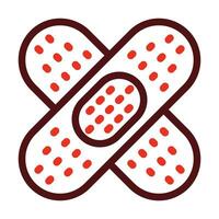 Wound Care Vector Thick Line Two Color Icons For Personal And Commercial Use.