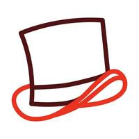 Hat Vector Thick Line Two Color Icons For Personal And Commercial Use.