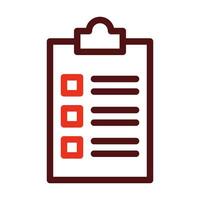 Task Report Vector Thick Line Two Color Icons For Personal And Commercial Use.